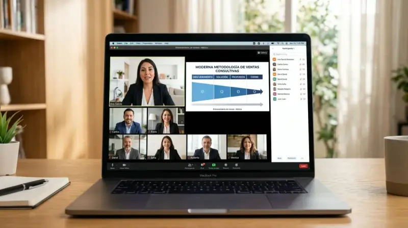Curso de ventas impartido en modalidad virtual por Zoom