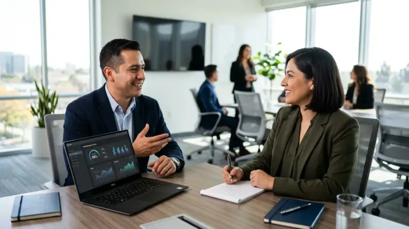 Simulación de venta consultiva con evaluación de IA durante un taller de capacitación